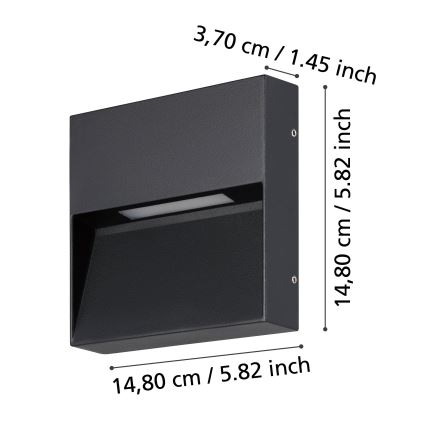 Eglo - LED Spoljna zidna lampa LED/4,8W/230V IP65