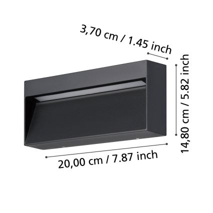 Eglo - LED Spoljna zidna lampa LED/4,8W/230V IP65