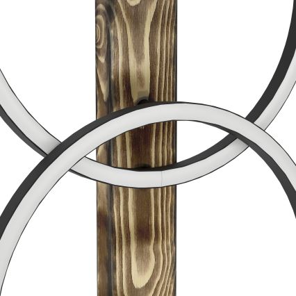 Eglo - LED stojeća lampa 2xLED/12W/230V 3000K braon/crna