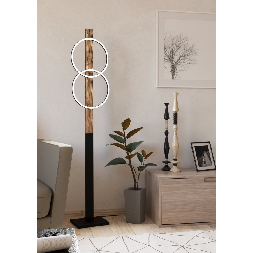 Eglo - Podna LED lampa 2xLED/12W/230V 3000K braon/crno