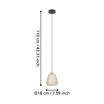 Eglo - Luster na sajli 1xE27/40W/230V