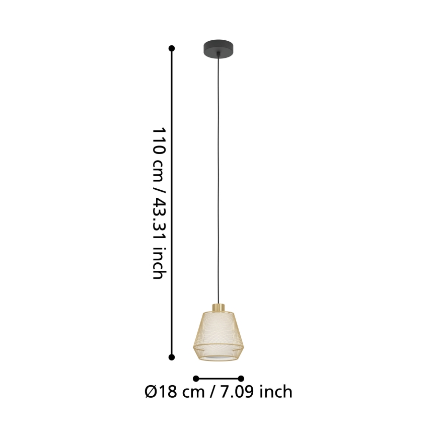 Eglo - Luster na sajli 1xE27/40W/230V