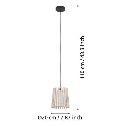 Eglo - Luster na sajli 1xE27/25W/230V