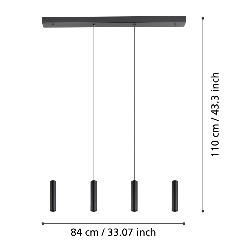 Eglo - LED Prigušivi luster na sajli 4xLED/5,4W/230V
