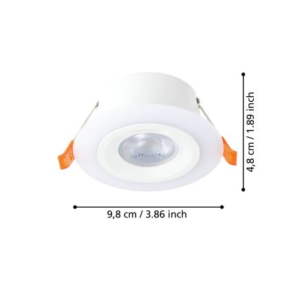 Eglo - LED Ugradbena lampa LED/4,8W/230V bela