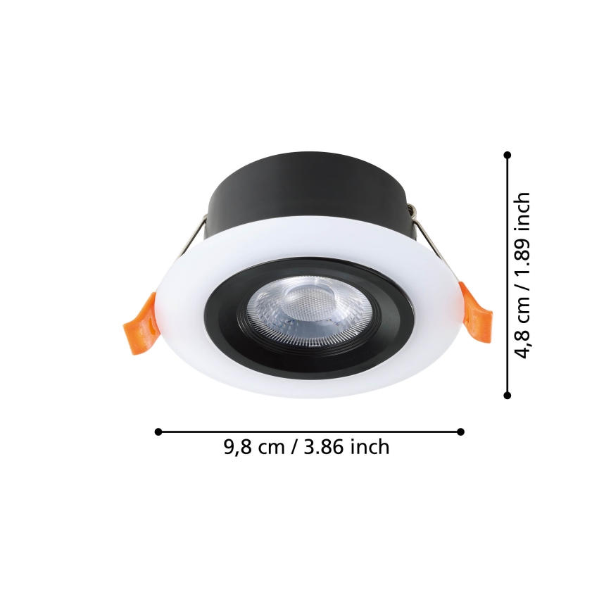 Eglo - LED Ugradbena lampa LED/4,8W/230V crno