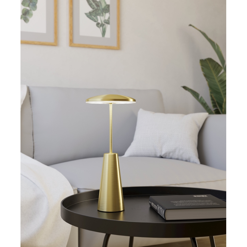 Eglo - LED Prigušiva dodirna vanjska lampa LED/2,8W/5V 2400K/3000K/4000K 5200 mAh IP54 zlatna