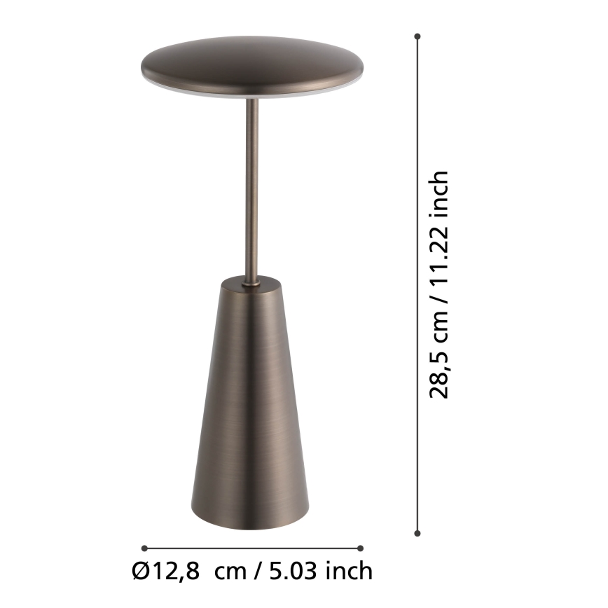 Eglo - LED Prigušiva dodirna vanjska lampa LED/2,8W/5V 2400K/3000K/4000K 5200 mAh IP54 bež