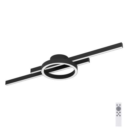 Eglo - LED RGBW Prigušiva plafonjera LED/23,5W/230V 2700-6500K crno + Daljinski upravljač