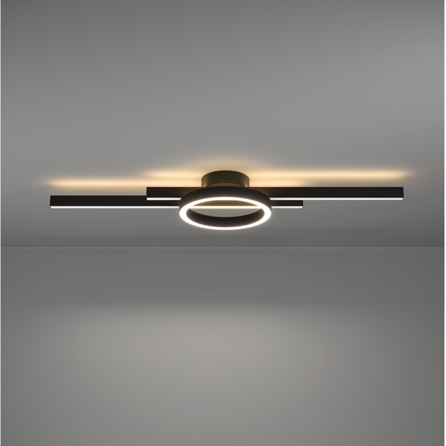 Eglo - LED RGBW Prigušiva plafonjera LED/23,5W/230V 2700-6500K crno + Daljinski upravljač