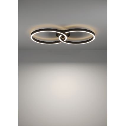 Eglo 900955 - LED RGBW Prigušiva plafonjera LED/19,5W/230V 2700-6500K crno + Daljinski upravljač