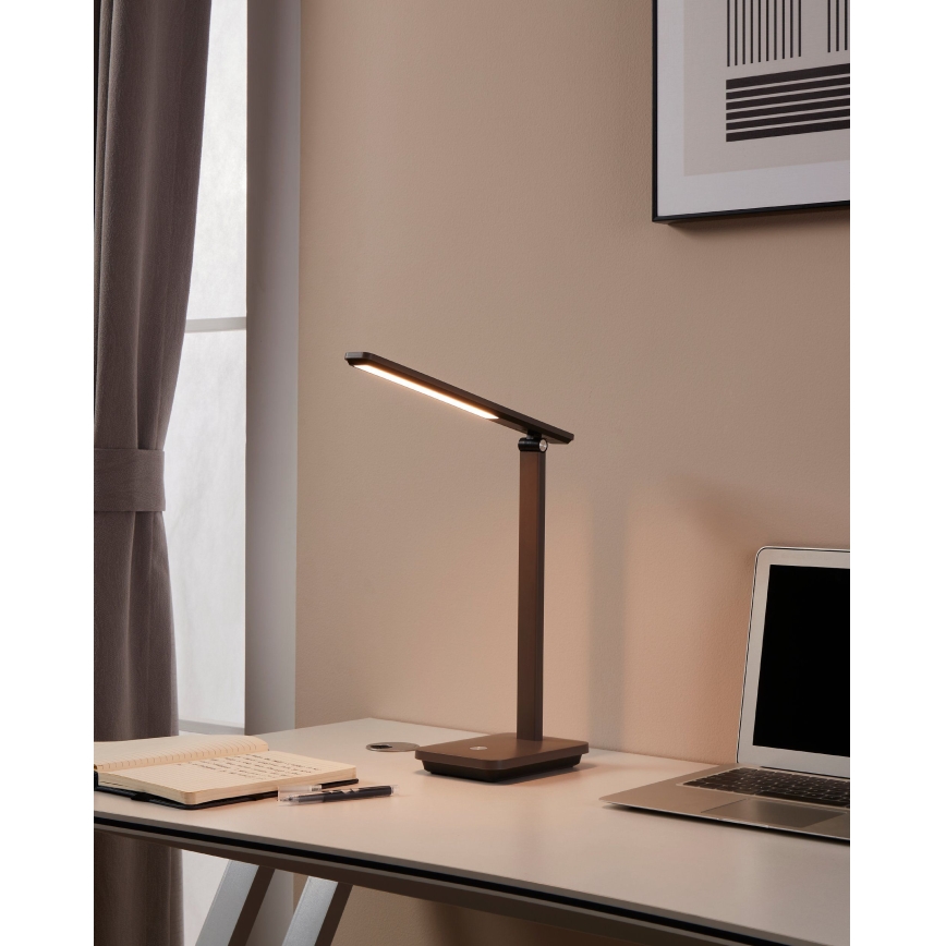 Eglo - LED Prigušiva punjiva stona lampa LED/3,6W/5V 1800mAh braon