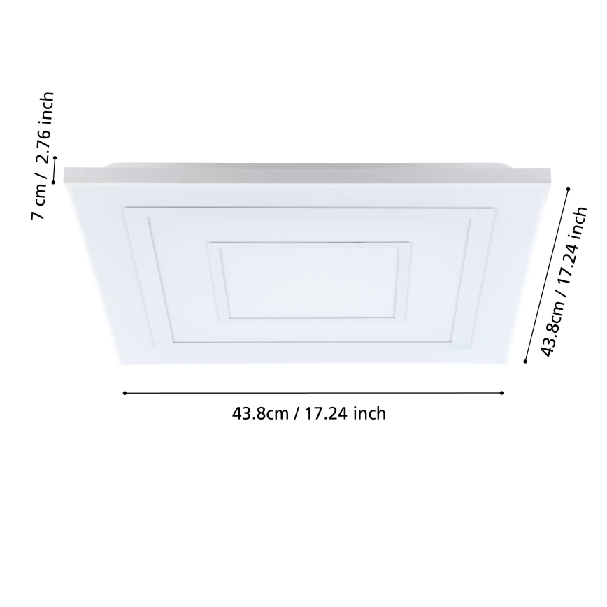 Eglo - LED RGBW Prigušiva plafonjera LED/18W/230V 3000-6500K + Daljinski upravljač