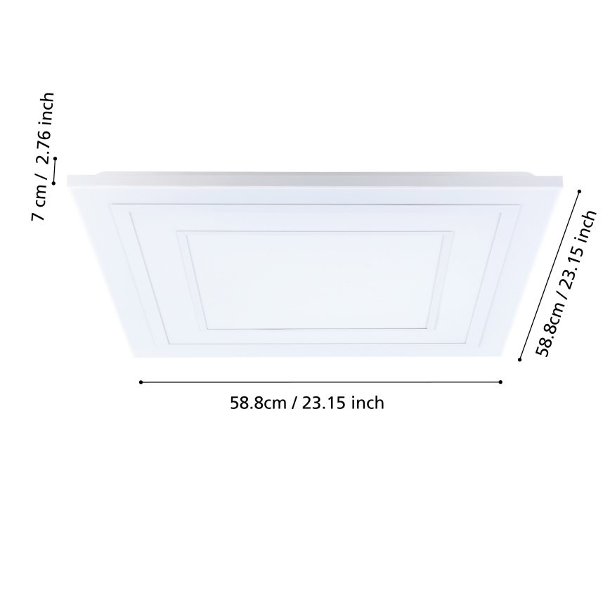 Eglo - LED RGBW Prigušiva plafonjera LED/29W/230V 3000-6500K + Daljinski upravljač