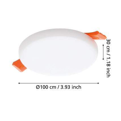 Eglo - LED Ugradbena lampa za kupatilo LED/5,5W/230V pr. 10 cm IP65