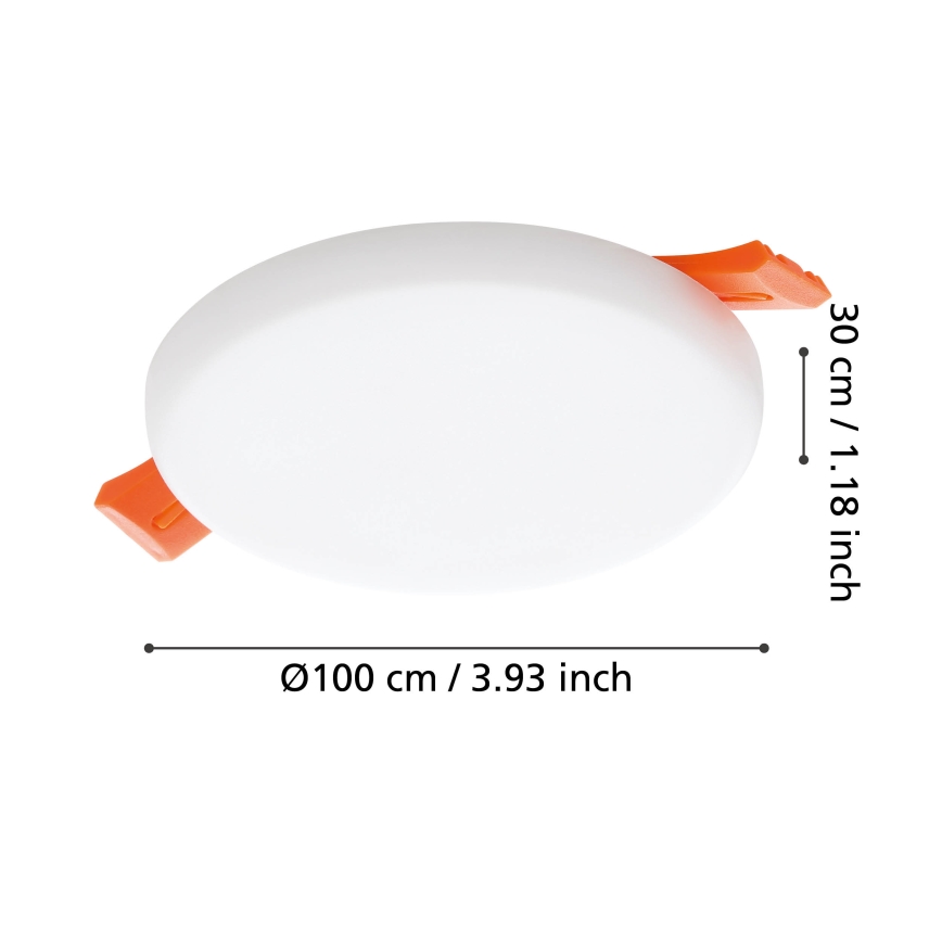 Eglo - LED Ugradbena lampa za kupatilo LED/5,5W/230V pr. 10 cm IP65