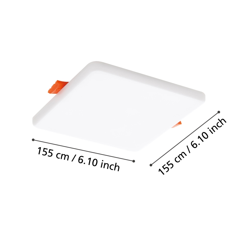 Eglo - LED Plafonjera za kupatilo LED/11,5W/230V 15,5x15,5 cm IP65
