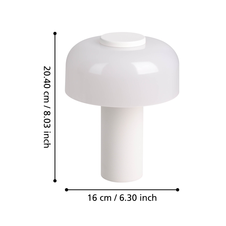Eglo - LED Prigušiva dodirna vanjska lampa LED/2,25W/5V 2400-4000K 5200 mAh IP44 bela