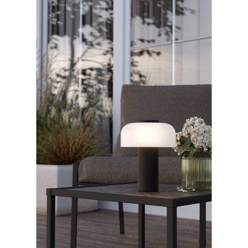 Eglo - LED Prigušiva dodirna vanjska lampa LED/2,25W/5V 2400-4000K 5200 mAh IP44 crno/bela