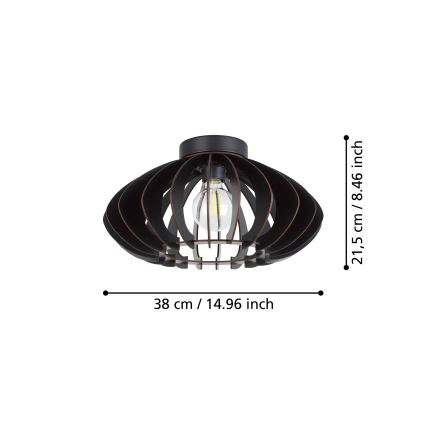 Eglo - Plafonjera 1xE27/40W/230V pr. 38 cm crno