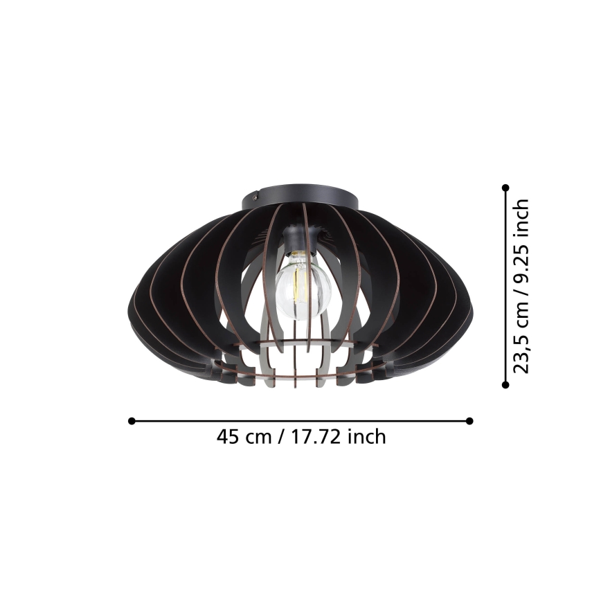 Eglo - Plafonjera 1xE27/40W/230V pr. 45 cm crno
