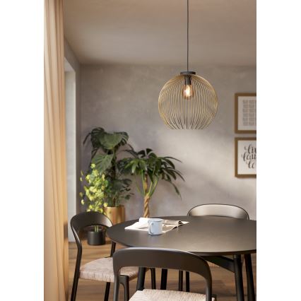 Eglo - Luster na sajli 1xE27/40W/230V zlatna