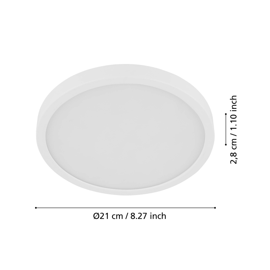 Eglo - LED Plafonjera sa senzorom FUEVA LED/17W/230V 3000K ø  21cm