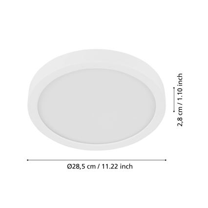 Eglo - LED Plafonjera sa senzorom FUEVA LED/17W/230V 3000K ø 28,5 cm