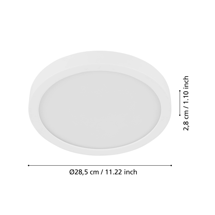 Eglo - LED Plafonjera sa senzorom FUEVA LED/17W/230V 3000K ø 28,5 cm