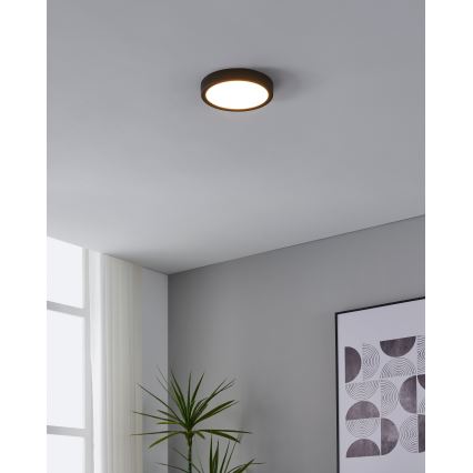 Eglo - LED Plafonjera sa senzorom LED/17W/230V 3000K crno