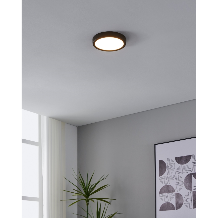 Eglo - LED Plafonjera sa senzorom LED/17W/230V 3000K crno