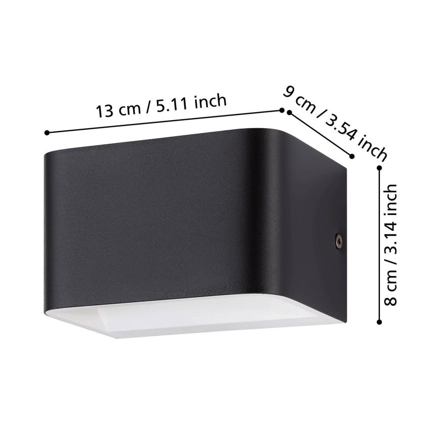 Eglo - LED Zidna lampa LED/6W/230V 3000K crno