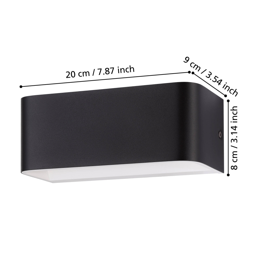 Eglo - LED Zidna lampa LED/10W/230V 3000K crno
