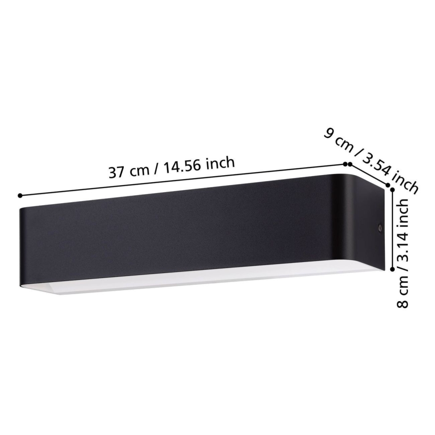 Eglo - LED Zidna lampa LED/12W/230V 3000K crno