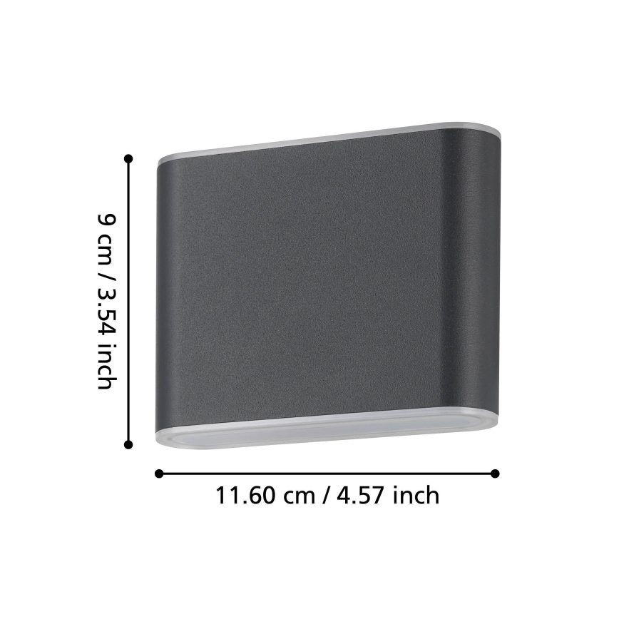 Eglo - LED Spoljna zidna lampa 2xLED/2,9W/230V 3000K/4000K/6500K IP65