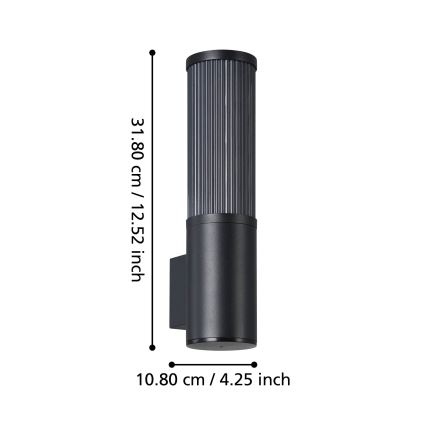Eglo - Spoljašnja zidna lampa 1xE27/15W/230V IP54