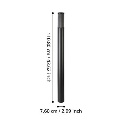 Eglo - Spoljašnja lampa 1xE27/15W/230V 110 cm IP54