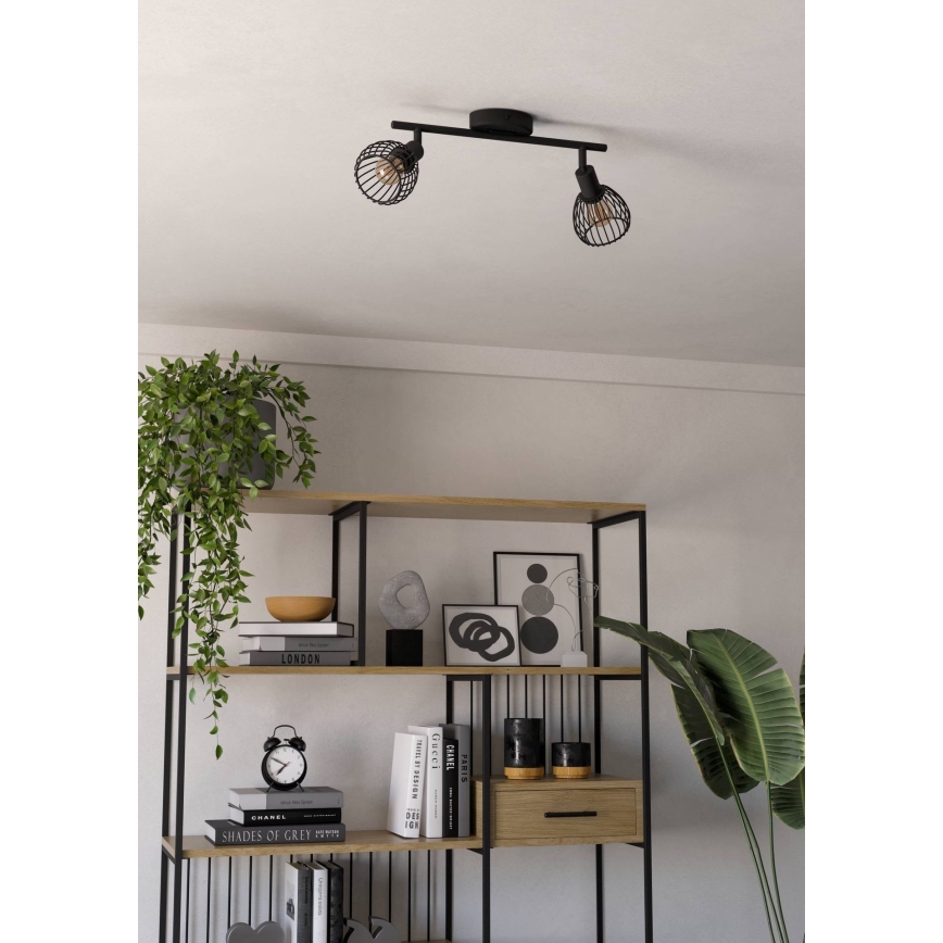 Eglo - Reflektorska lampa 2xE14/40W/230V crno