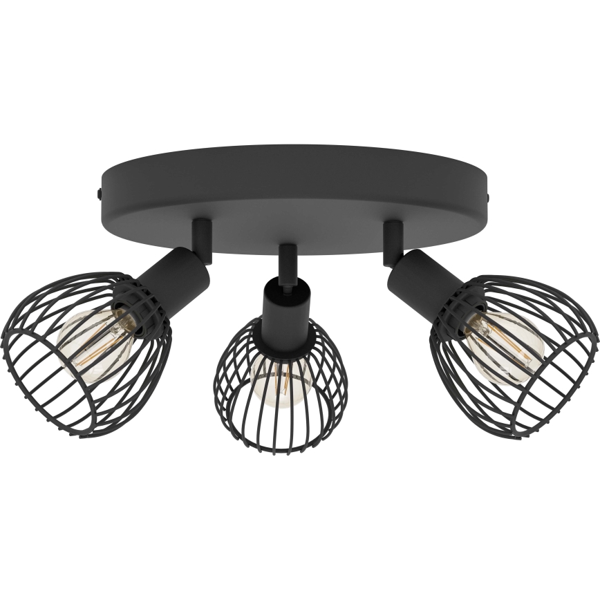 Eglo - Reflektorska lampa 3xE14/40W/230V crno