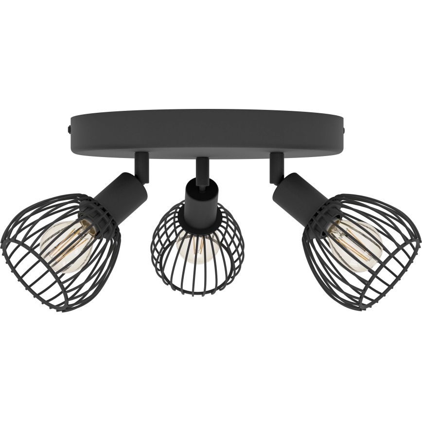 Eglo - Reflektorska lampa 3xE14/40W/230V crno