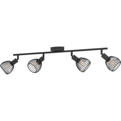 Eglo - Reflektorska lampa 4xE14/40W/230V crno