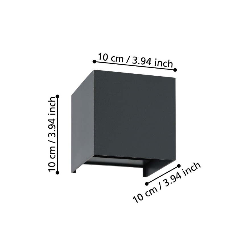 Eglo - LED Zidna lampa 2xLED/1,5W/230V 3000K crno