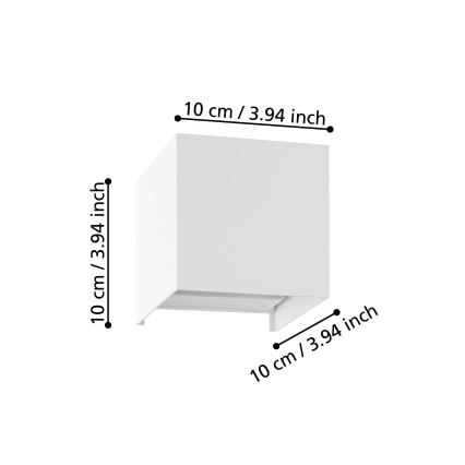 Eglo - LED Zidna lampa 2xLED/1,5W/230V 3000K bela