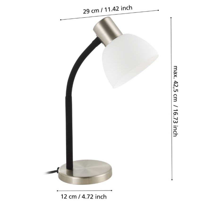 Eglo - Stona lampa 1xE14/25W/230V mat krom