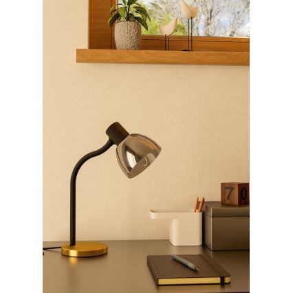 Eglo - Stona lampa 1xE14/25W/230V zlatna/crno