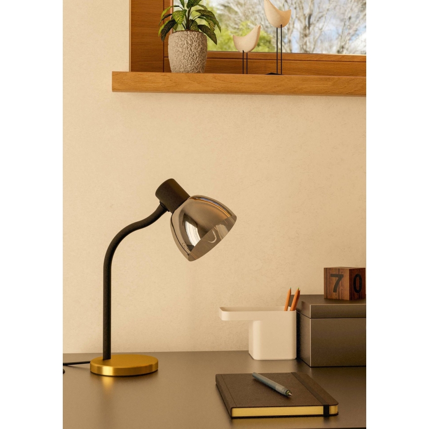 Eglo - Stona lampa 1xE14/25W/230V zlatna/crno