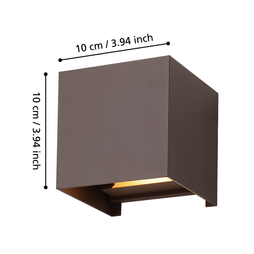 Eglo - LED Spoljna zidna lampa 2xLED/2,8W/230V IP54 braon