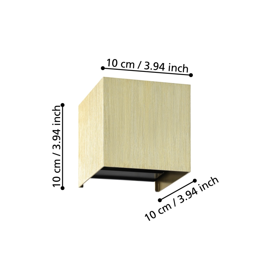 Eglo - LED Zidna lampa 2xLED/1,5W/230V 3000K zlatna