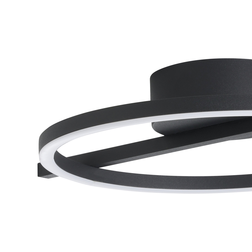 Eglo - LED RGBW Prigušiva plafonjera LED/17W/230V 2700-6500K crno + Daljinski upravljač