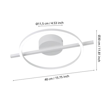 Eglo - LED RGBW Prigušiva plafonjera LED/17W/230V 2700-6500K bela + Daljinski upravljač